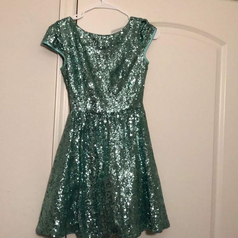 Turquoise sequence dress